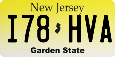 NJ license plate I78HVA
