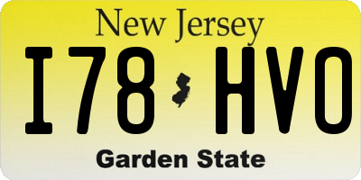 NJ license plate I78HVO