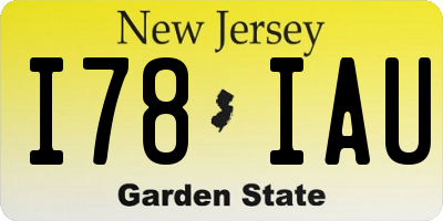 NJ license plate I78IAU