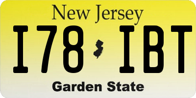NJ license plate I78IBT