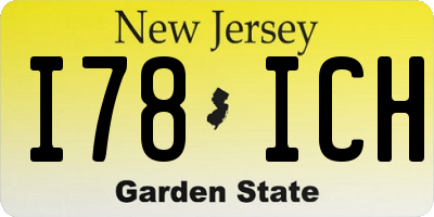 NJ license plate I78ICH