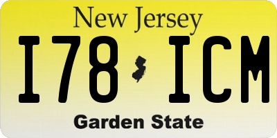 NJ license plate I78ICM