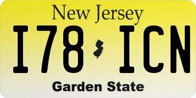 NJ license plate I78ICN
