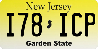 NJ license plate I78ICP