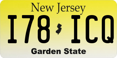 NJ license plate I78ICQ