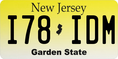 NJ license plate I78IDM