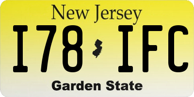 NJ license plate I78IFC