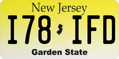 NJ license plate I78IFD