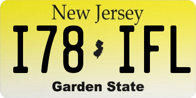 NJ license plate I78IFL