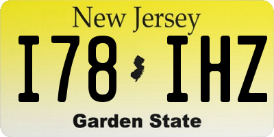 NJ license plate I78IHZ
