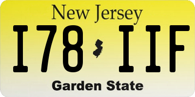 NJ license plate I78IIF