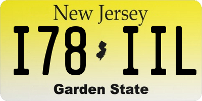 NJ license plate I78IIL