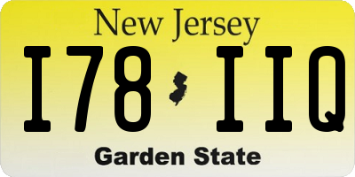 NJ license plate I78IIQ