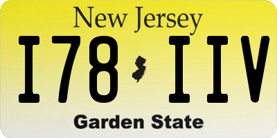 NJ license plate I78IIV
