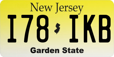 NJ license plate I78IKB