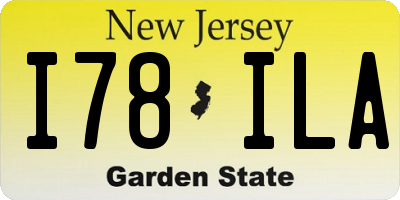 NJ license plate I78ILA