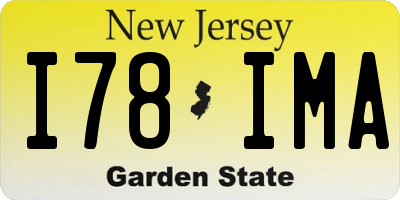 NJ license plate I78IMA