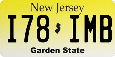 NJ license plate I78IMB