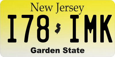 NJ license plate I78IMK