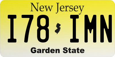 NJ license plate I78IMN