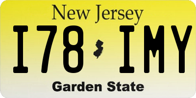 NJ license plate I78IMY