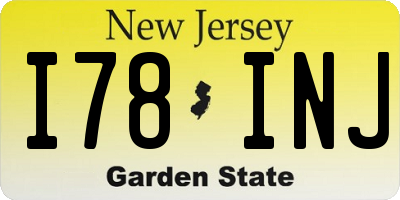 NJ license plate I78INJ