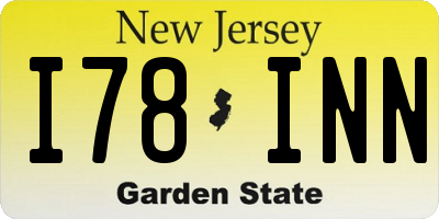 NJ license plate I78INN