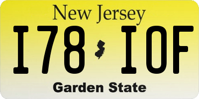 NJ license plate I78IOF