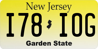 NJ license plate I78IOG