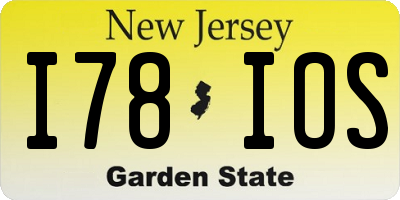 NJ license plate I78IOS
