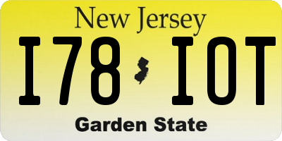 NJ license plate I78IOT