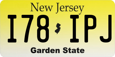 NJ license plate I78IPJ