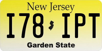 NJ license plate I78IPT