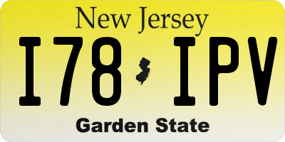 NJ license plate I78IPV