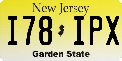 NJ license plate I78IPX