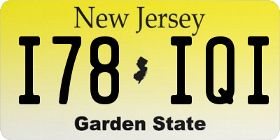 NJ license plate I78IQI