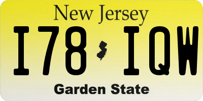 NJ license plate I78IQW