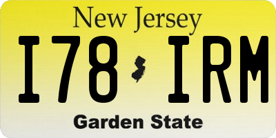 NJ license plate I78IRM