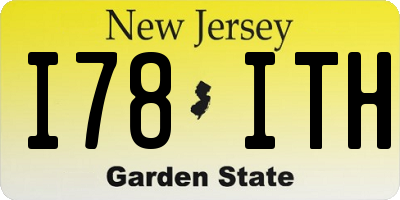 NJ license plate I78ITH