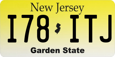 NJ license plate I78ITJ