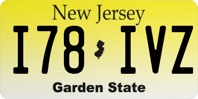 NJ license plate I78IVZ