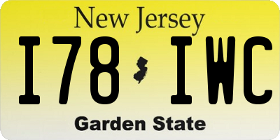 NJ license plate I78IWC