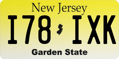 NJ license plate I78IXK
