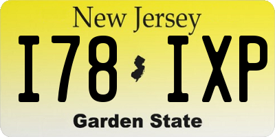 NJ license plate I78IXP