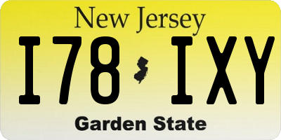 NJ license plate I78IXY