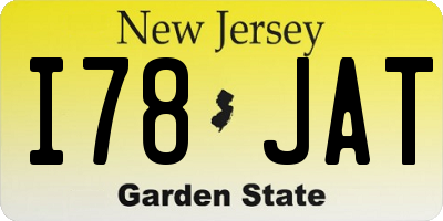 NJ license plate I78JAT