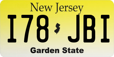 NJ license plate I78JBI