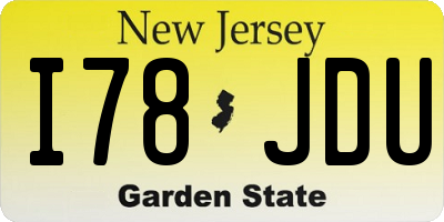 NJ license plate I78JDU