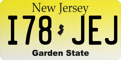 NJ license plate I78JEJ