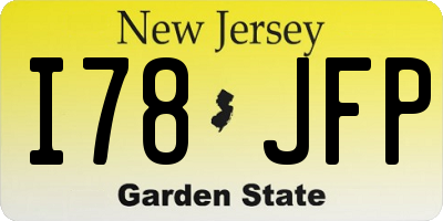 NJ license plate I78JFP